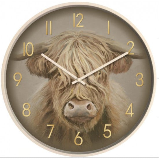Highland Cow Wall Clock
