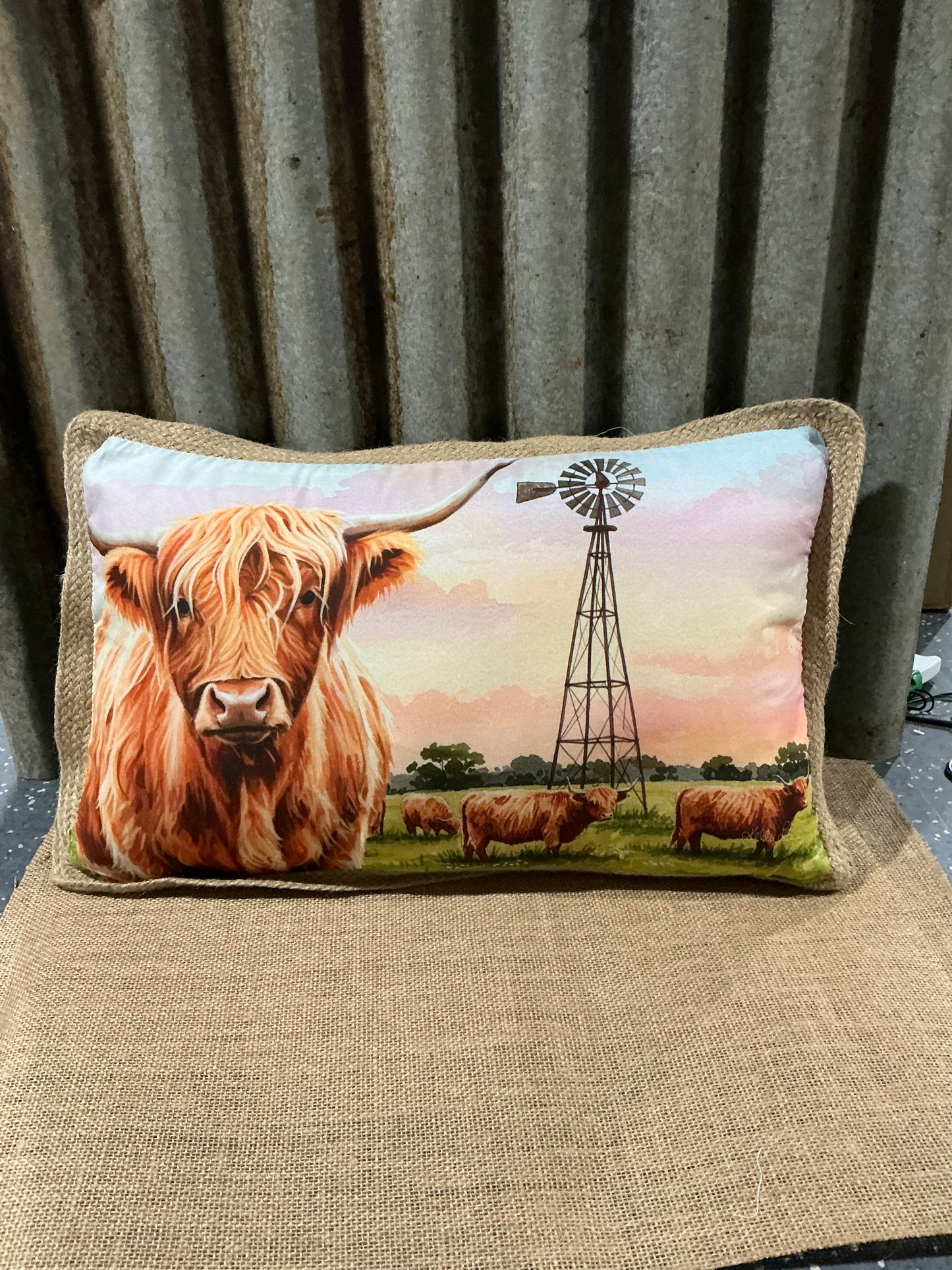 Highland Cow Pillow