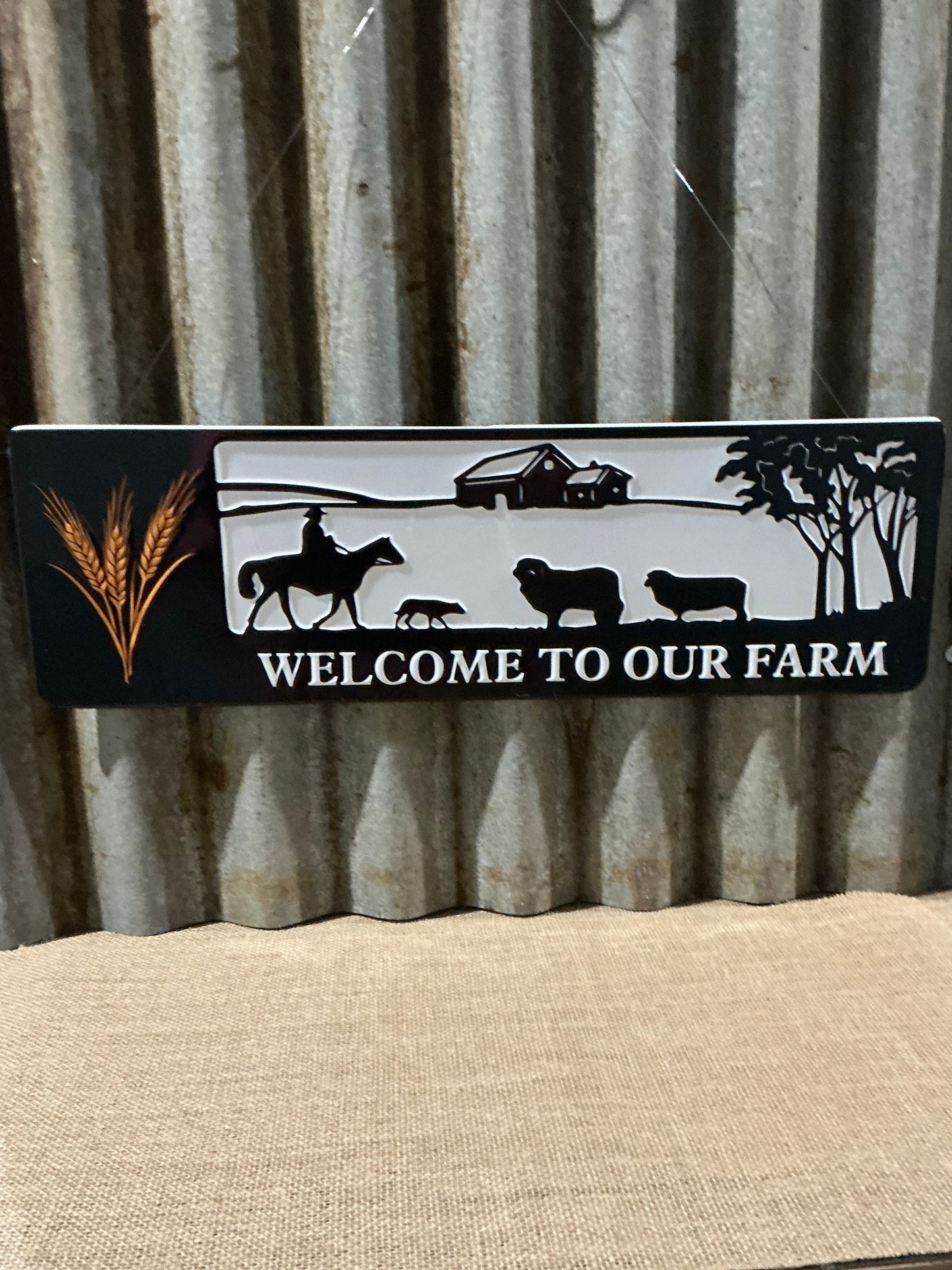 Welcome To The Farm Tin Sign