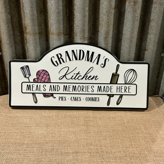 Grandma's Kitchen Tin Sign