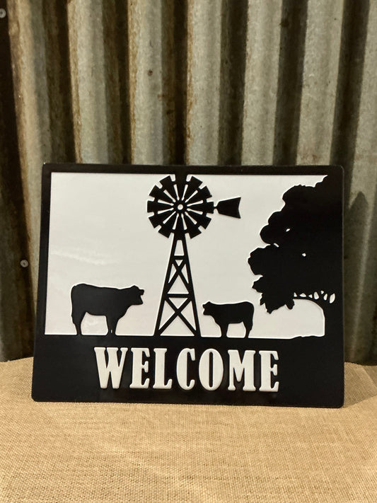 Welcome Tin Sign