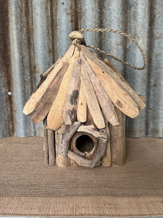Driftwood Birdhouse Square