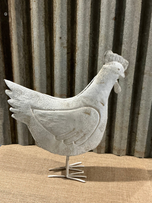White Tin Rooster
