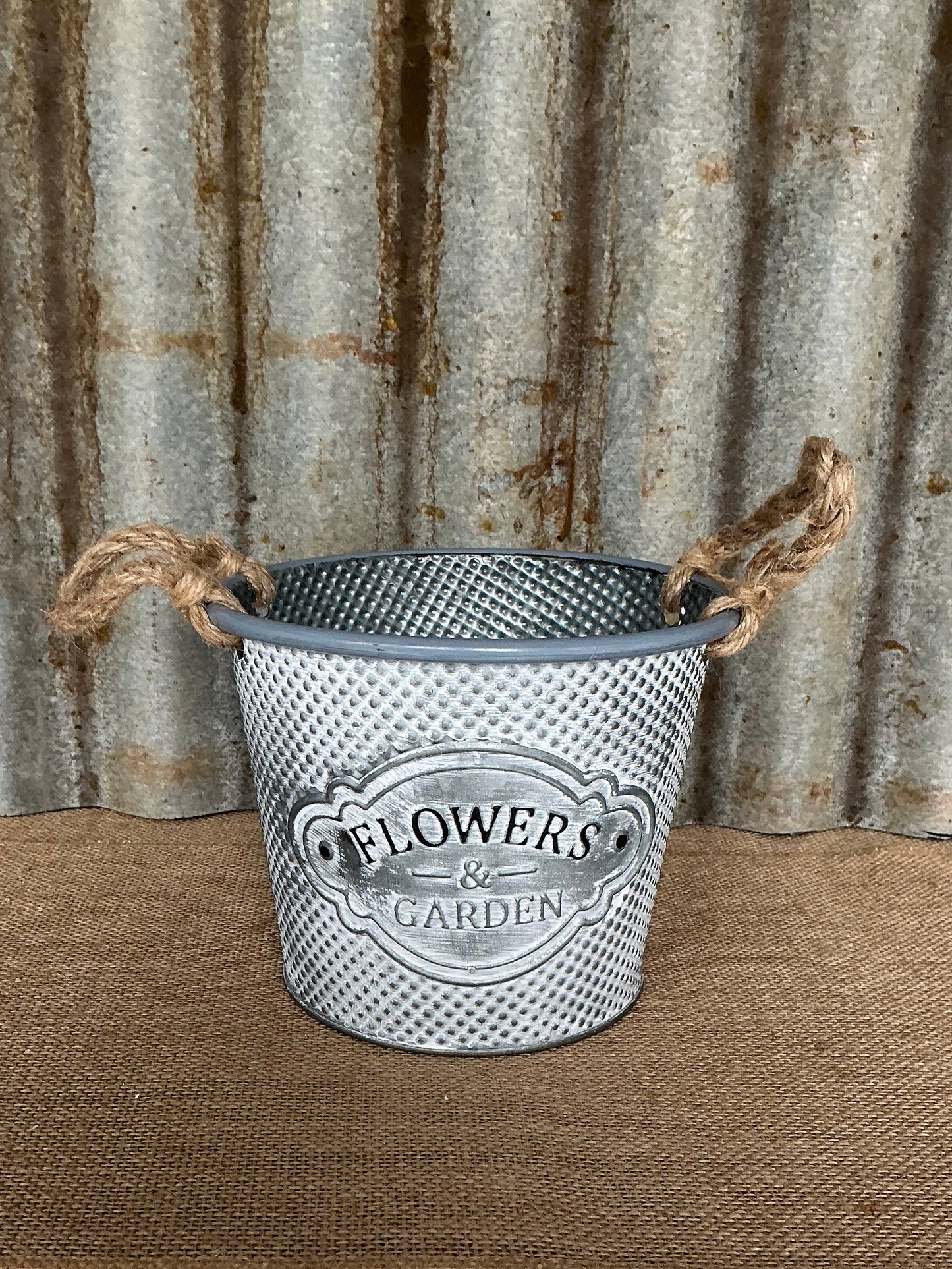 Metal Country Rustic Bucket
