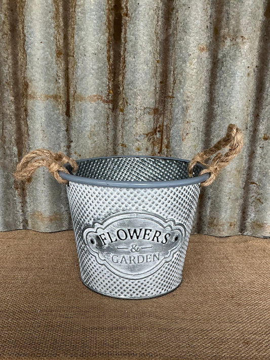 Metal Country Rustic Bucket