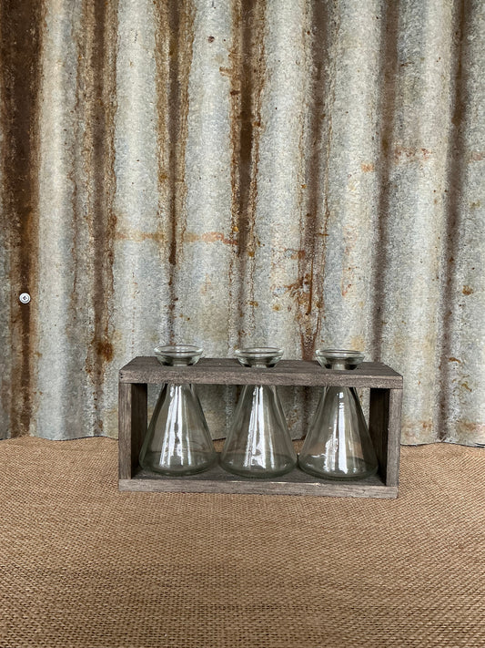 Triple Beaker Vase With Stand