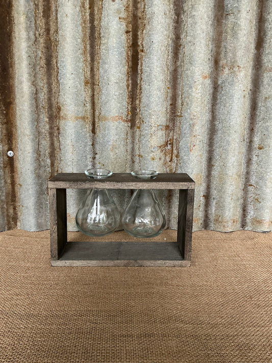 Double Teardrop Vase With Stand