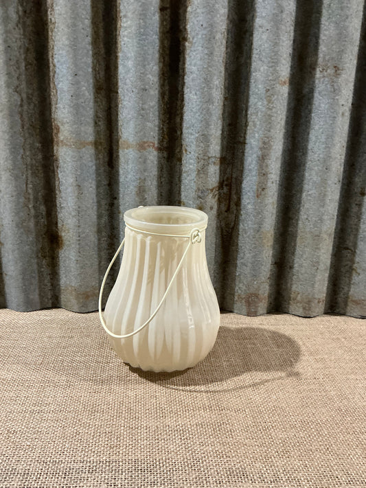 Ribbed Lantern Vase