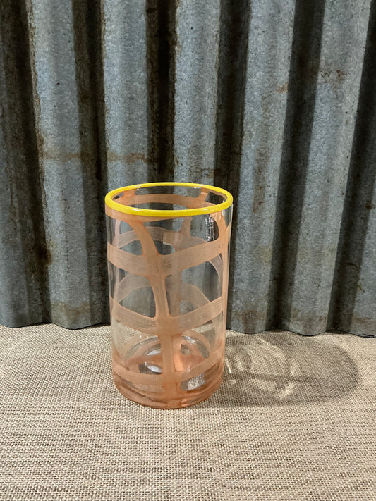 Orange Patterned Vase