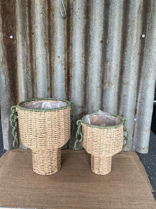 Natural/Green Indoor Planter Baskets