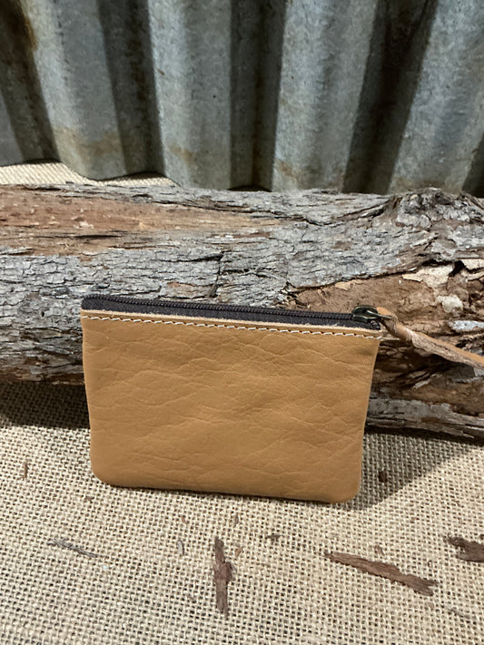 Tooling Leather Cowhide Zip Purse