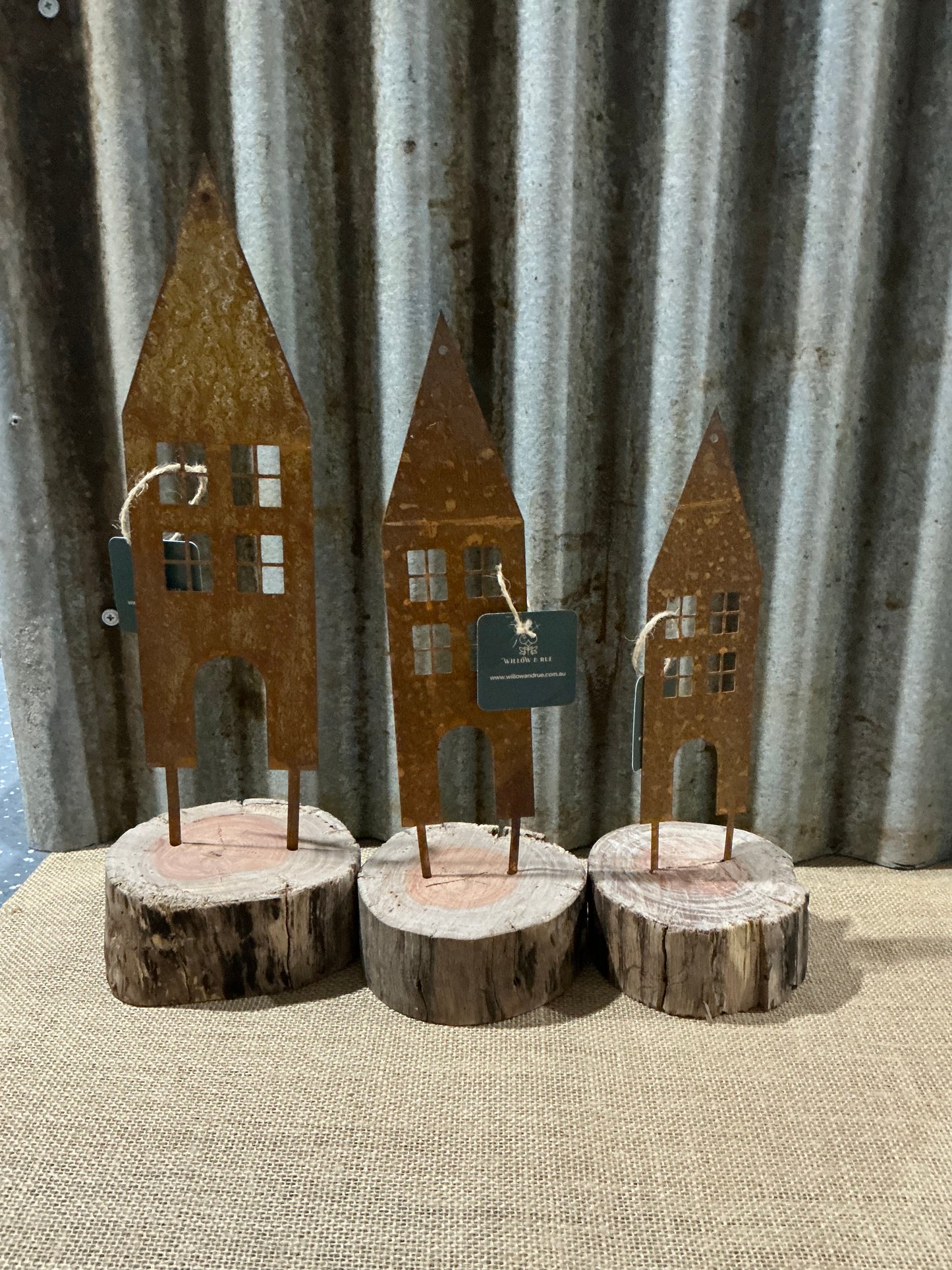 Set of 3 Rustic Houses