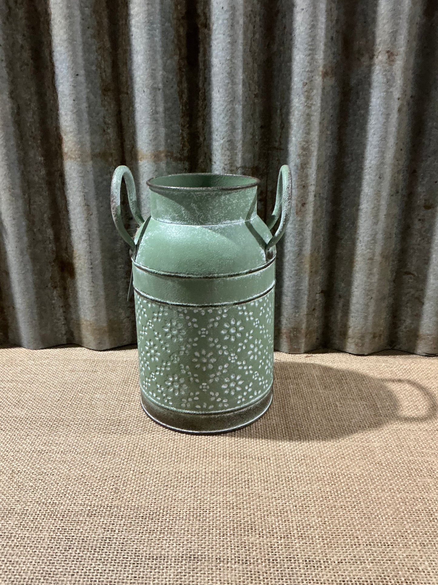 Frosted Sage Milk Can