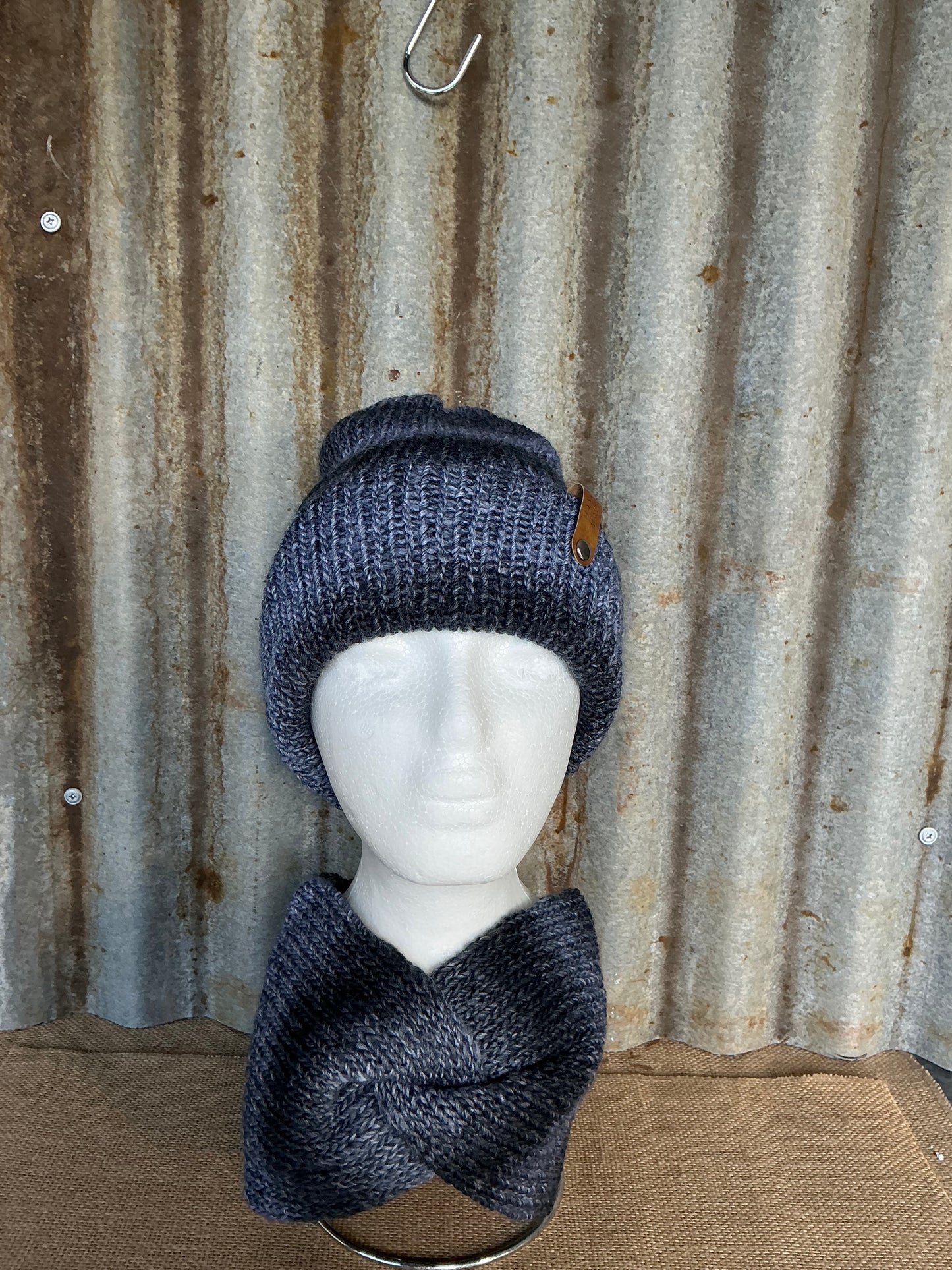 Handmade Beanie and Ear/neck Warmer