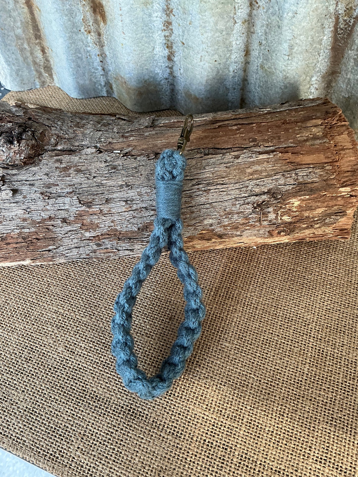 Macrame Wristlet Teal