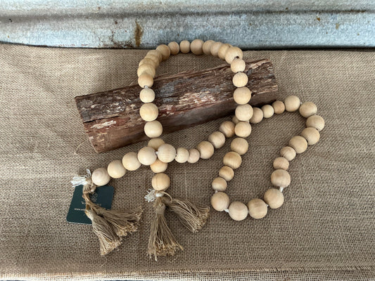 Boho Wooden Bead Garland
