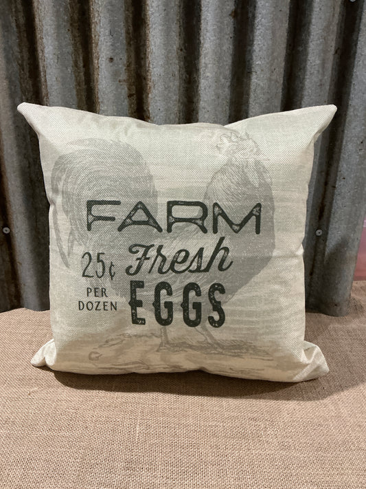 Farm fresh Eggs Canvas Style Country Pillow