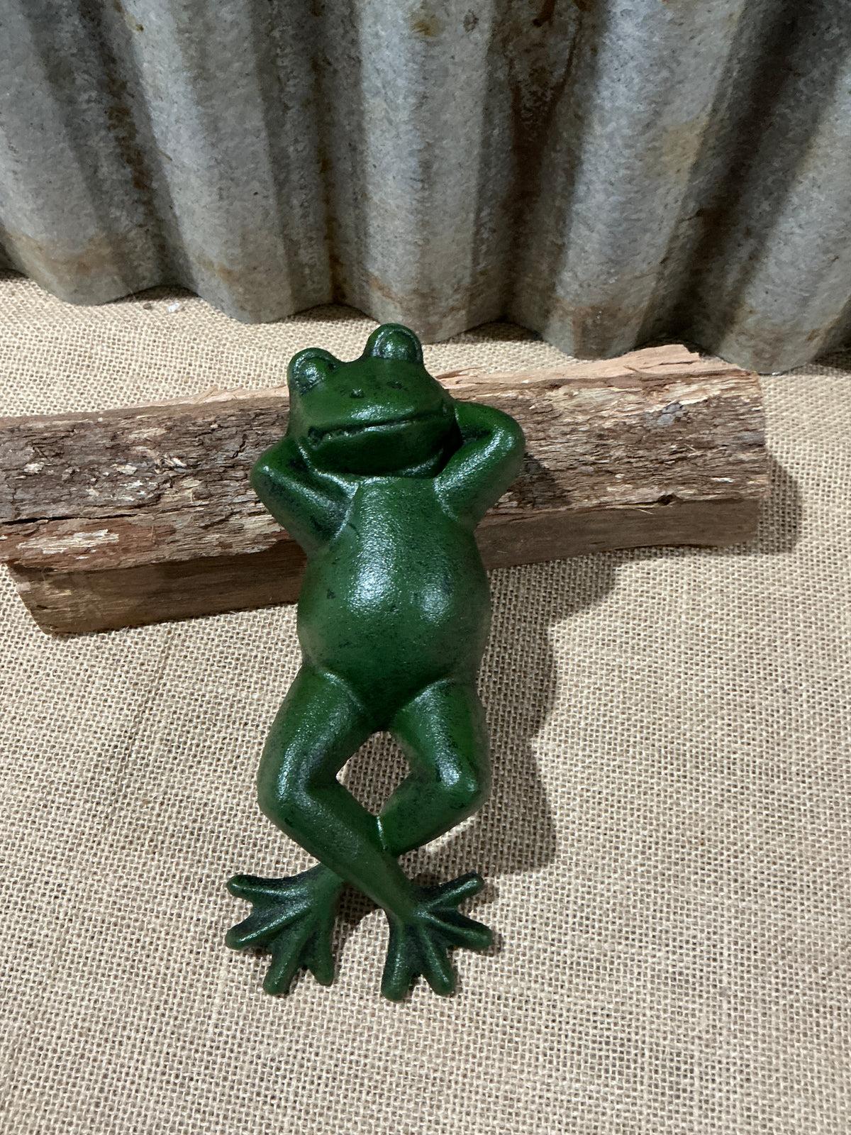Cast Iron Green Frog