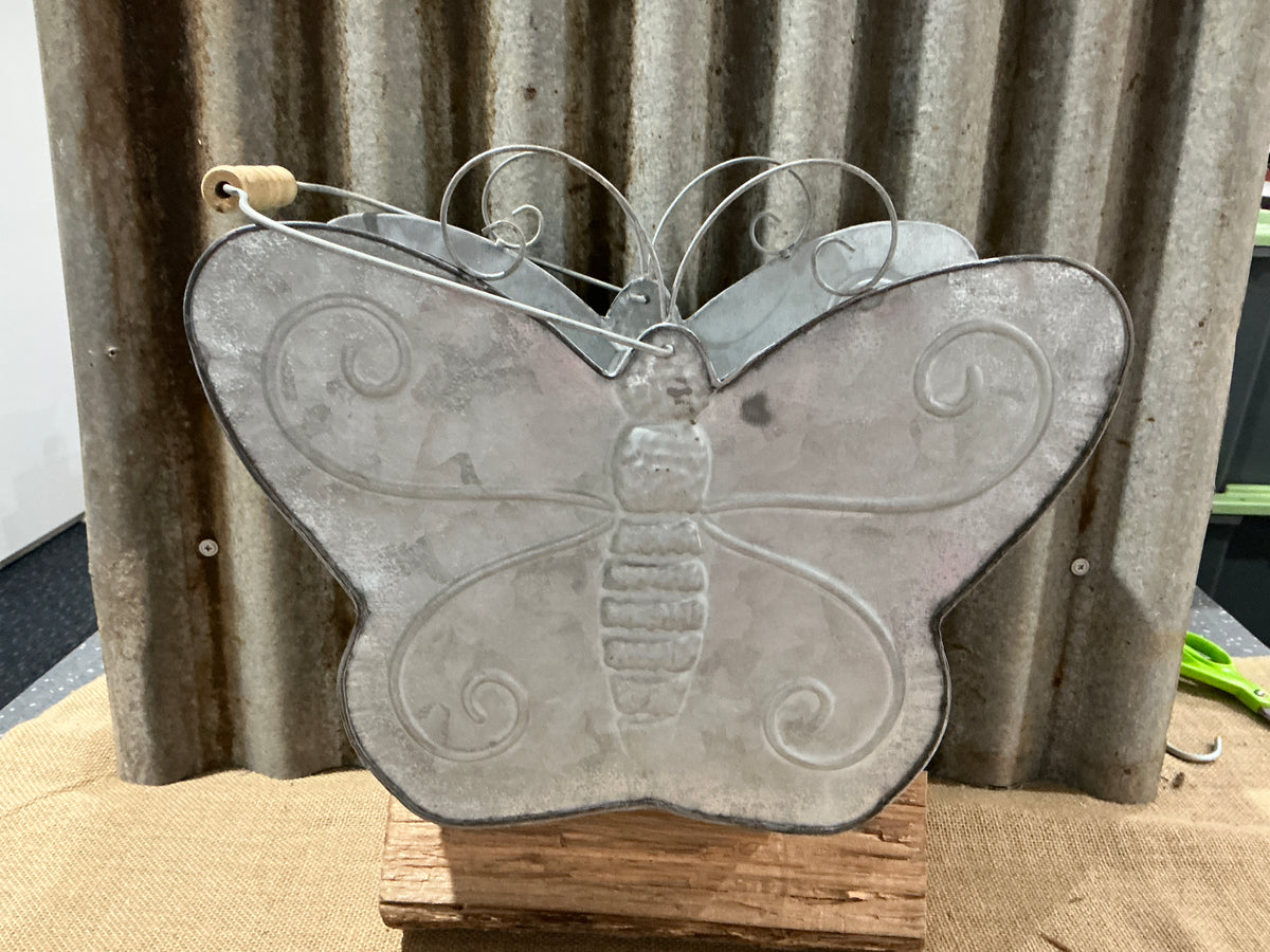Large Nested Distressed Finish Butterfly Planter
