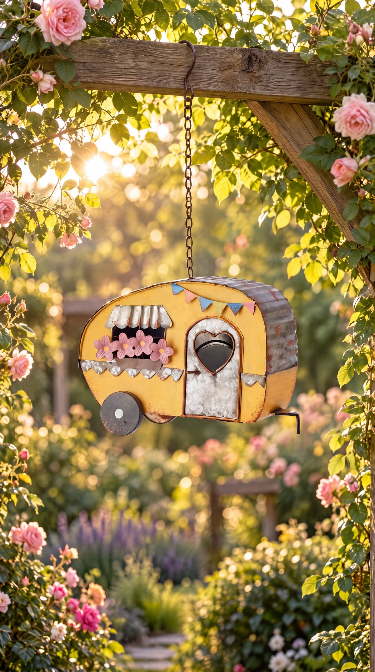 Colourful Caravan Hanging Birdhouse