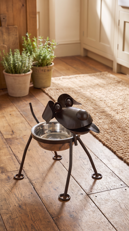 Dog With Water Bowl