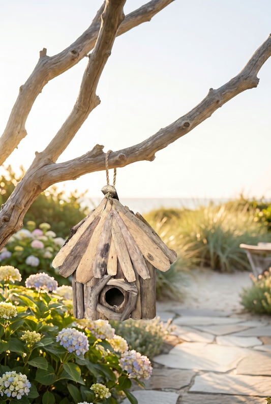 Driftwood Birdhouse Square