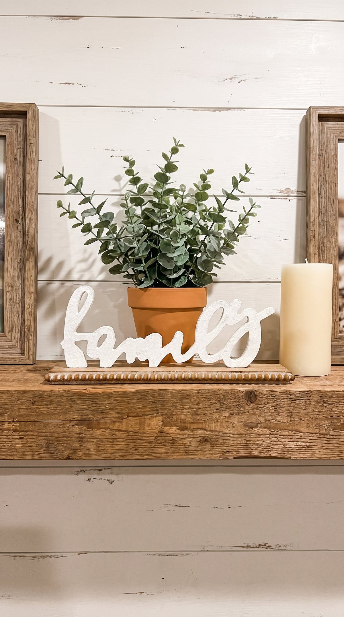 Family on Wood Base