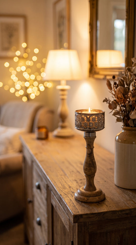 French Provincial Footed Candle Holder