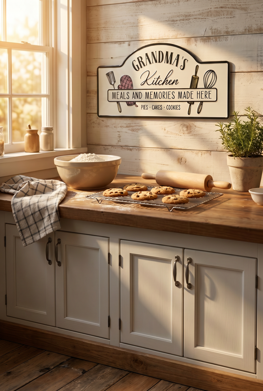 Grandma's Kitchen Tin Sign
