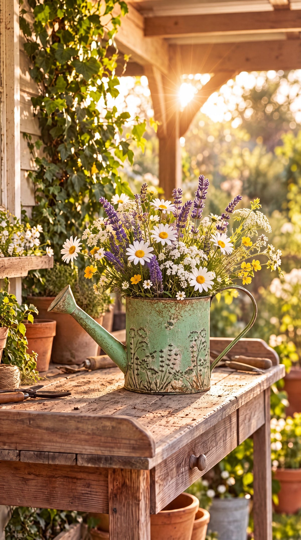Green Decorative Watering Can