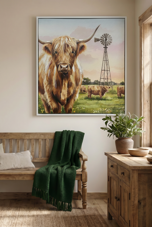 Highland Cow Canvas Print
