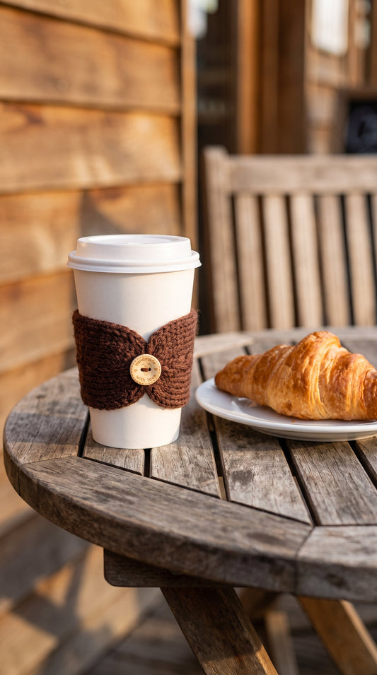 Knitted Coffee Cup Cosie