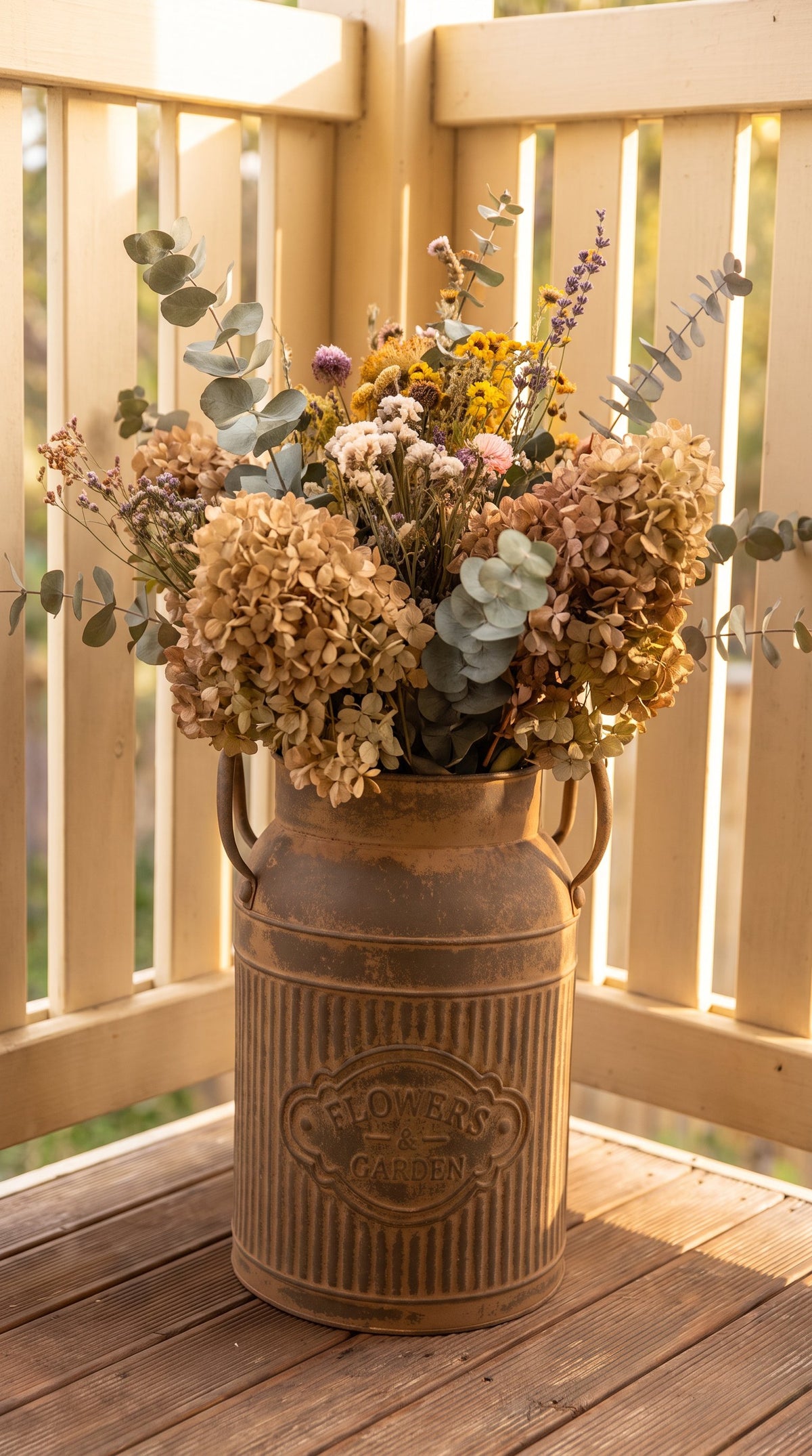 Large Farmhouse Metal Bucket