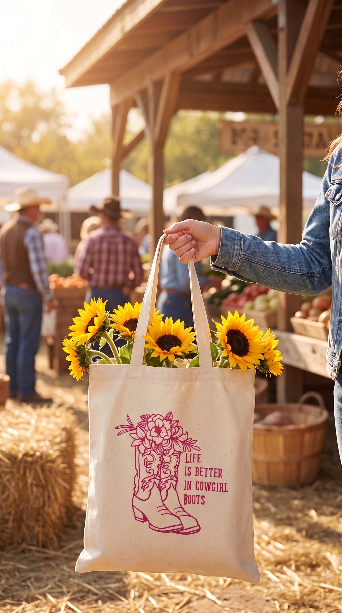 Life is Better in Cowgirl Boots Tote Bag