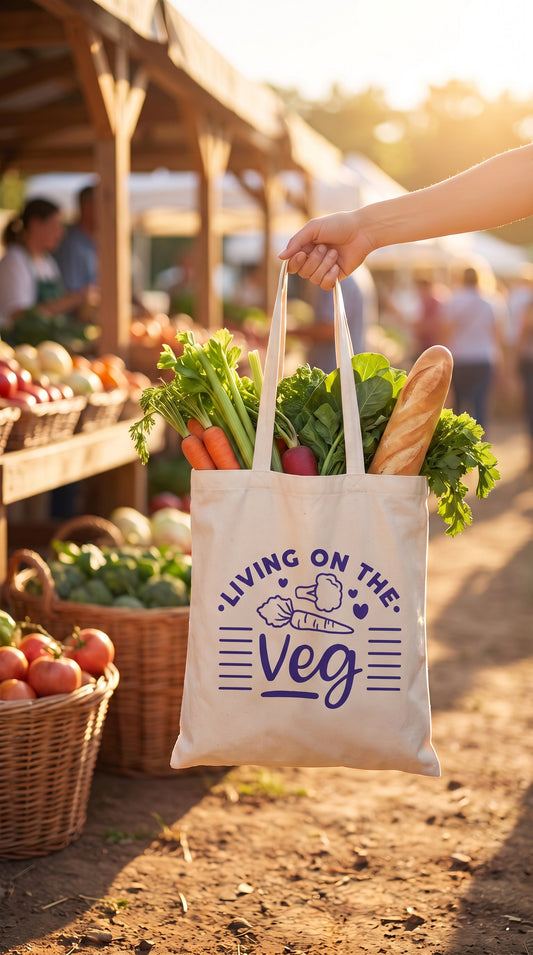 Living on the Veg Tote Bag