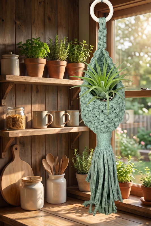 Macrame Plant Pod - Boho Hanging Planter