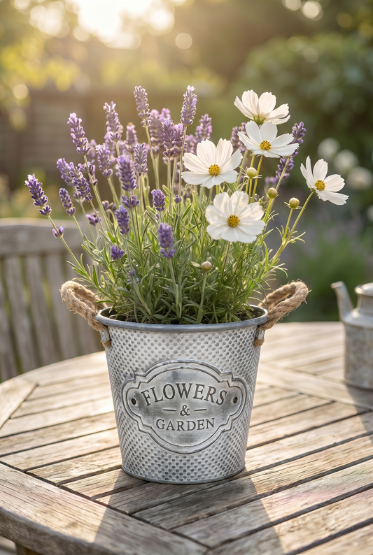 Metal Country Rustic Bucket
