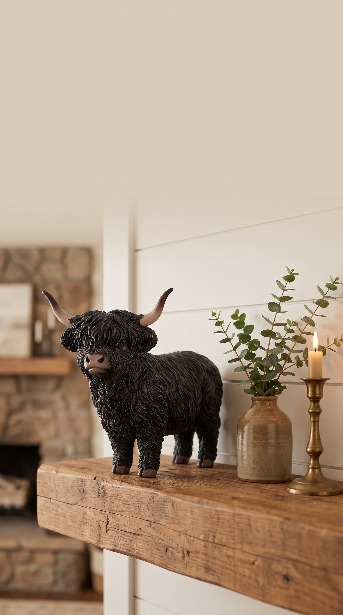 Resin Standing Highland Cow