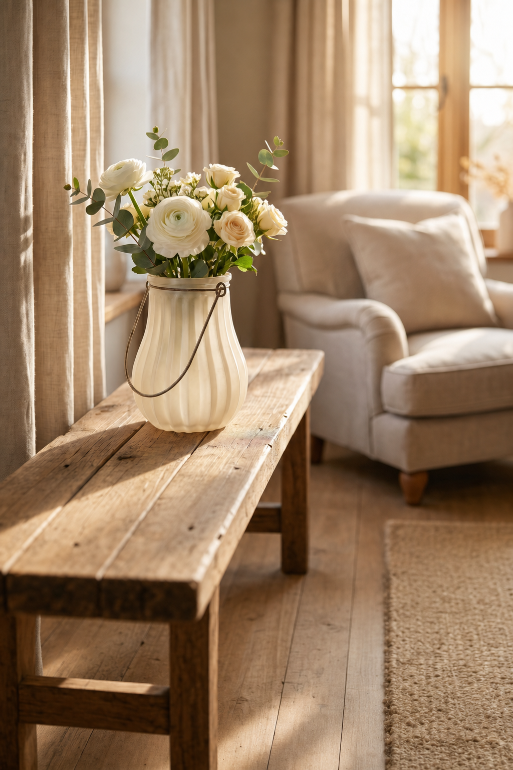 Ribbed Lantern Vase