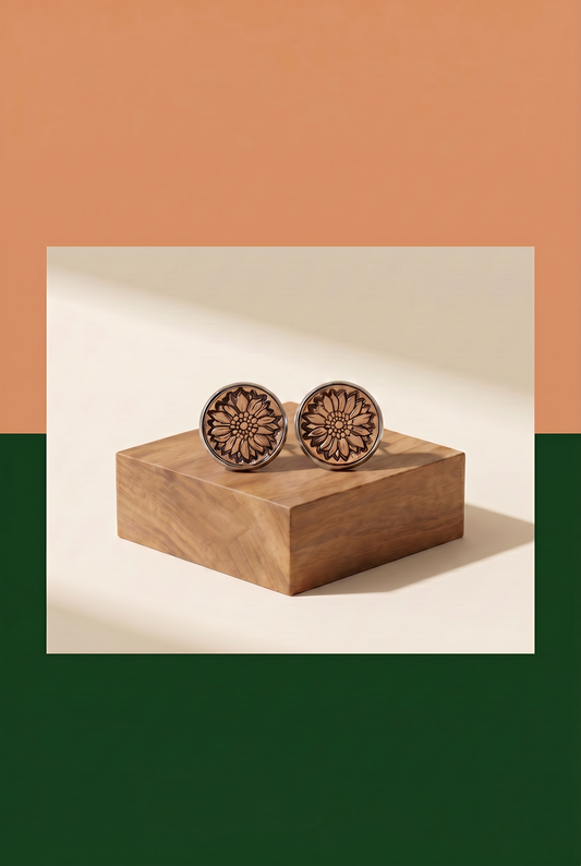 Tooled Stud Earrings