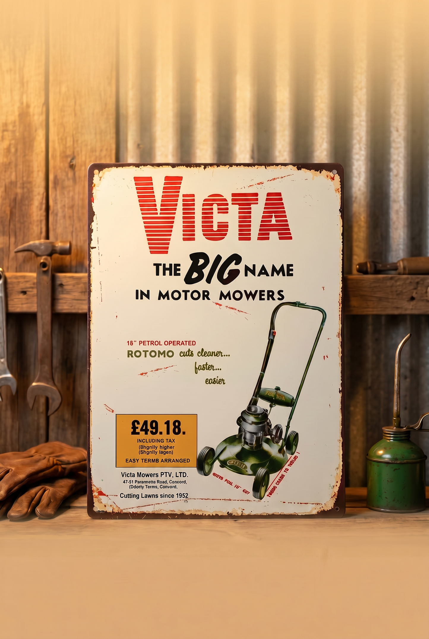 Victa Mower Sign