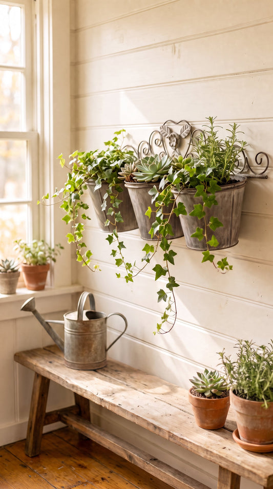 Vintage 3 Pot Plant Holder