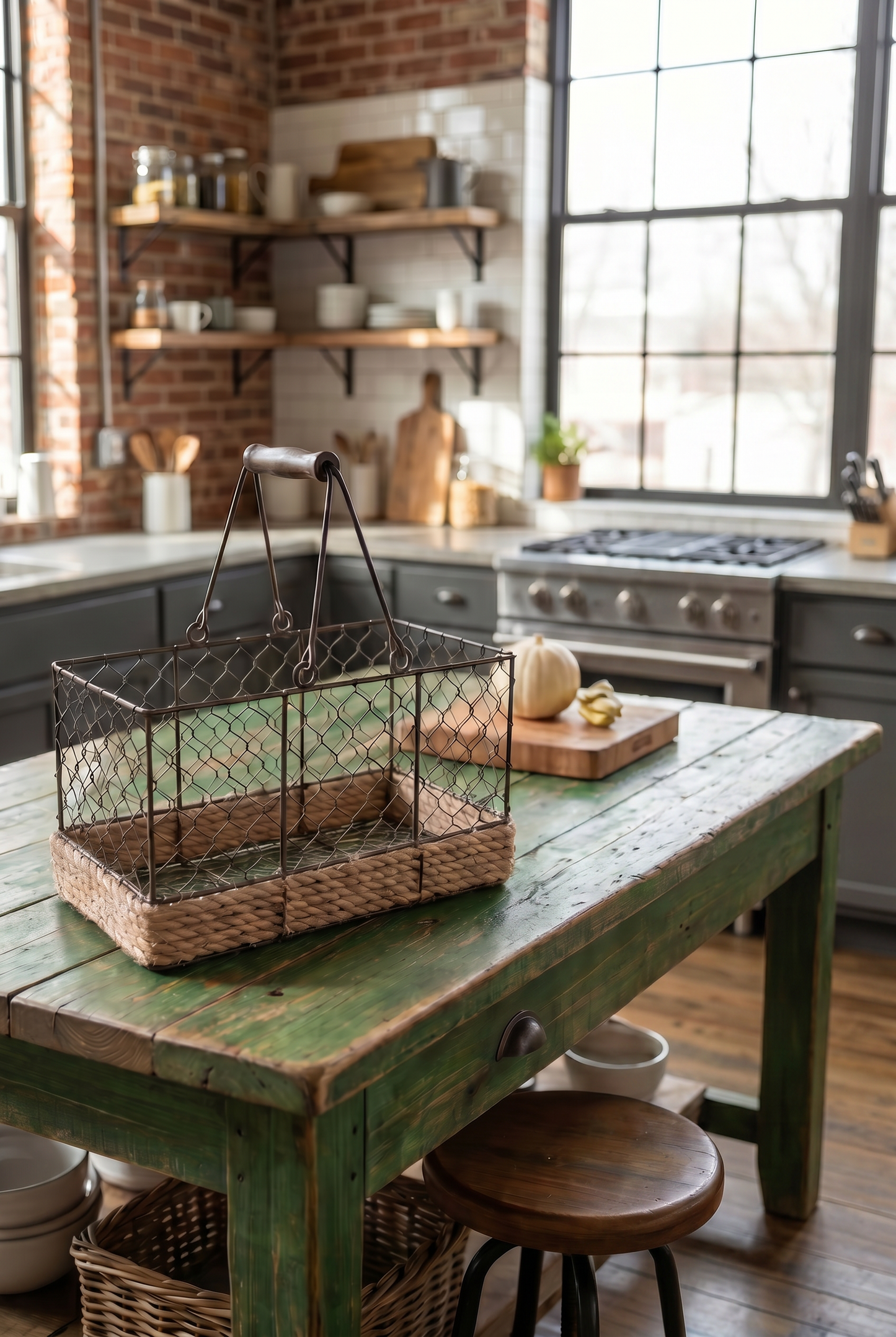 Vintage Wire Storage Basket