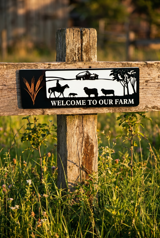Welcome To The Farm Tin Sign