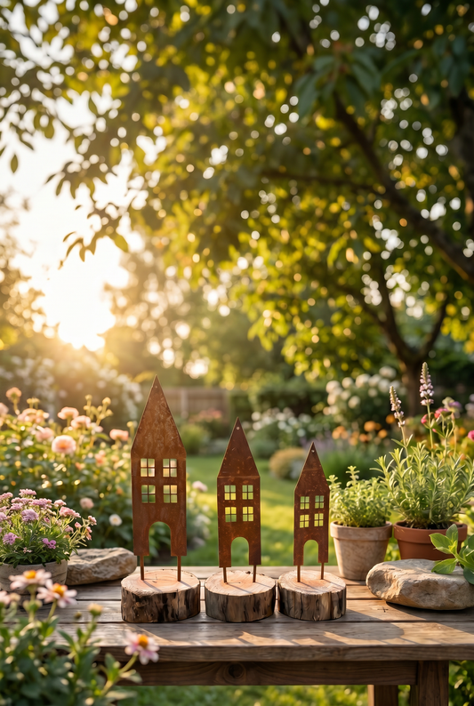 Set of 3 Rustic Houses