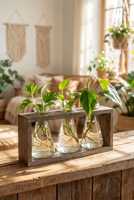 Triple Beaker Vase With Stand