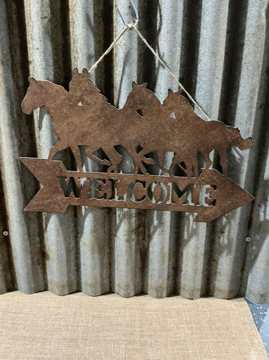 Welcome Horse Sign