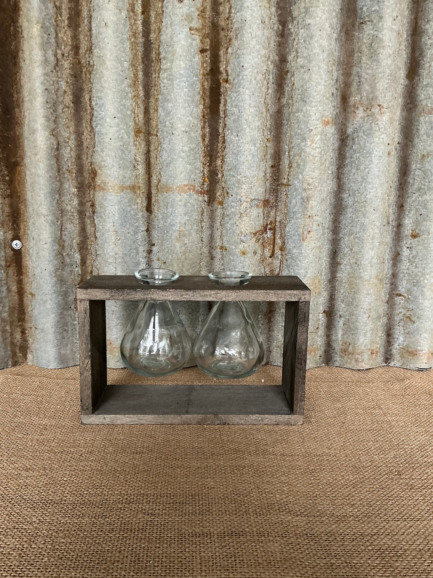 Double Teardrop Vase With Stand