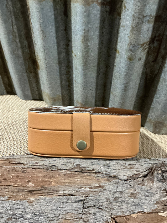 Cowhide Travel Jewellery Box