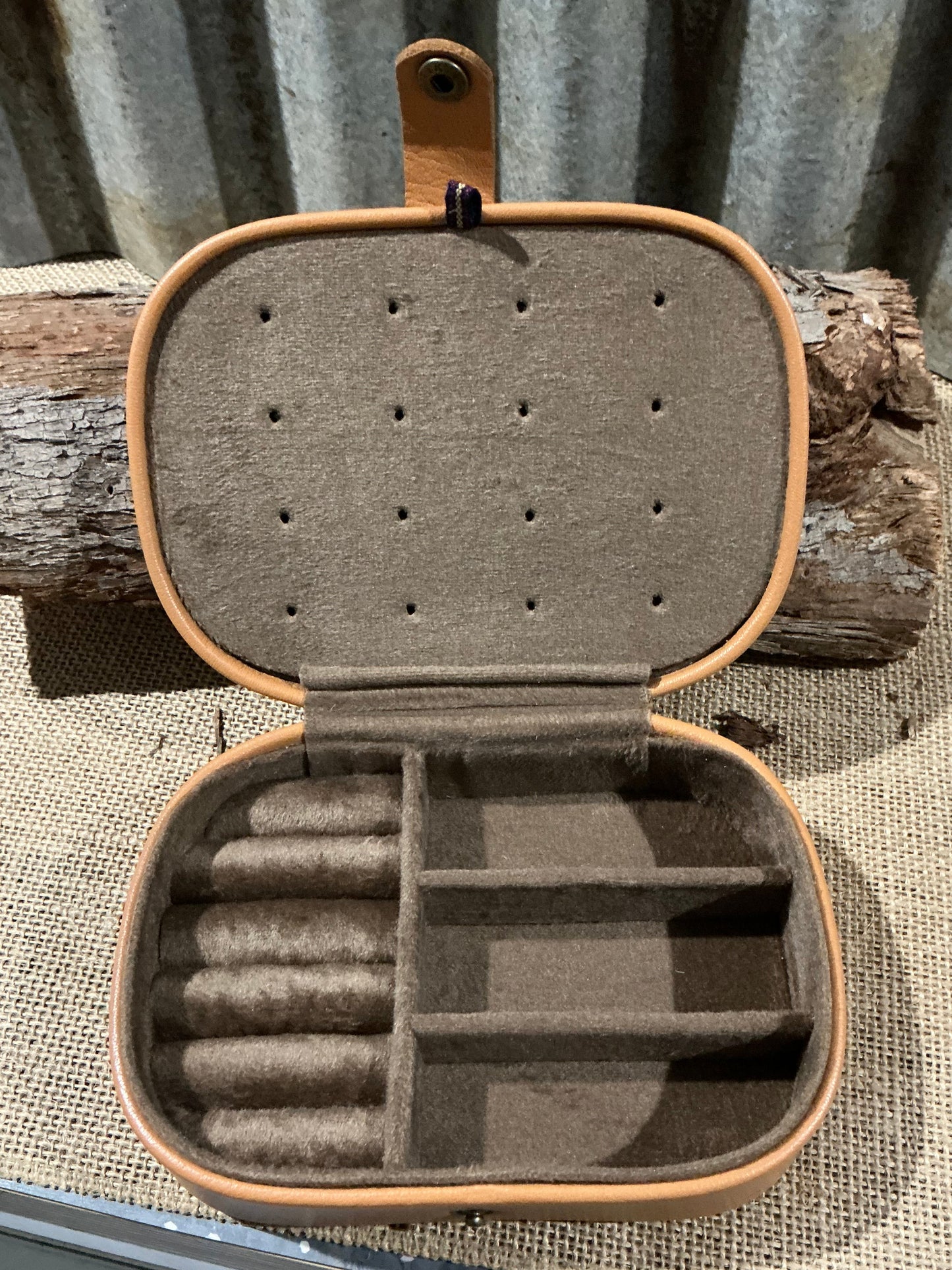 Cowhide Travel Jewellery Box